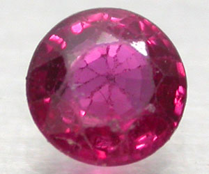 Piedra preciosa de rubí birmano natural genuina redonda súper rara de 3,7 mm - 3