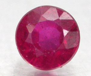 Piedra preciosa de rubí natural genuina redonda muy rara de 3,9 mm