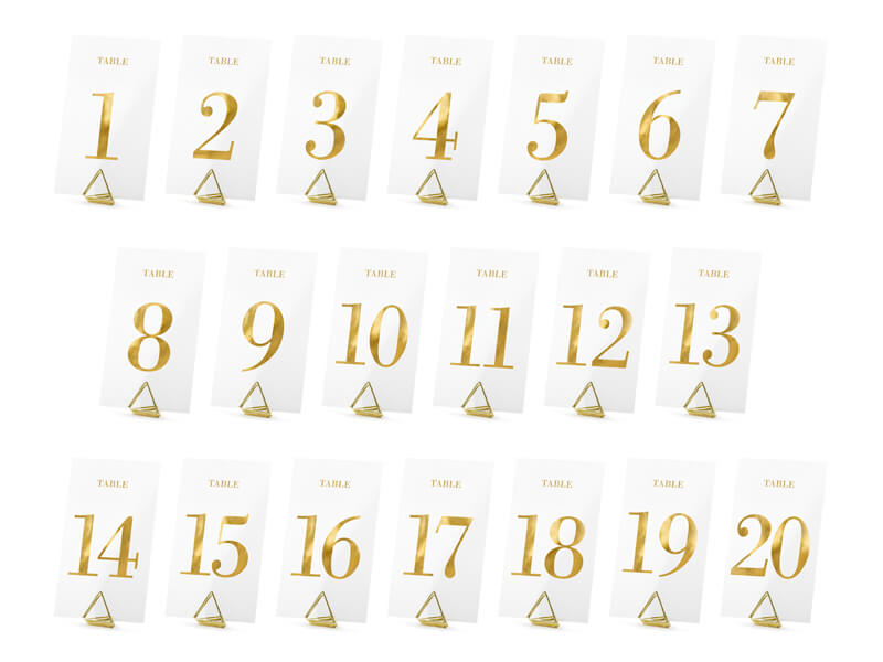 BORDSNUMMER | 1-20 | Guld
