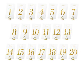 BORDSNUMMER | 1-20 | Guld