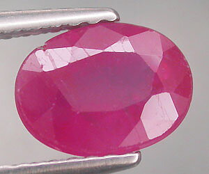 Piedra preciosa de rubí natural genuino de lujo grande de 1,86 ct
