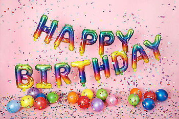 BALLONGGIRLANG | HAPPY BIRTHDAY | Regnbåge
