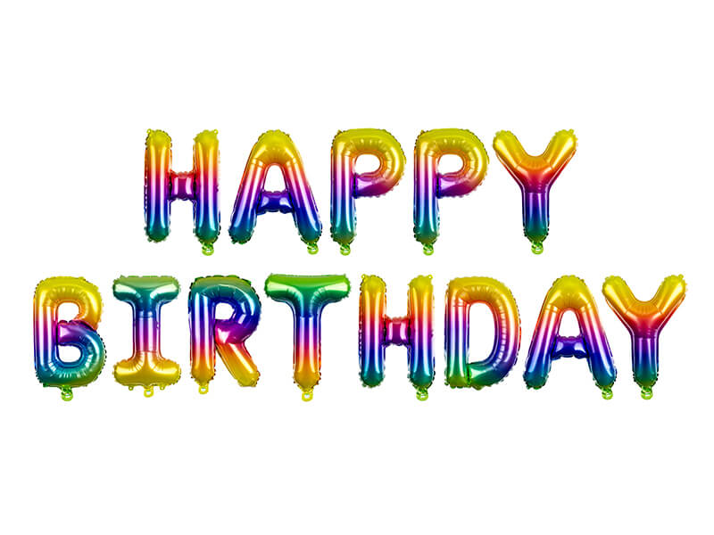 BALLONGGIRLANG | HAPPY BIRTHDAY | Regnbåge