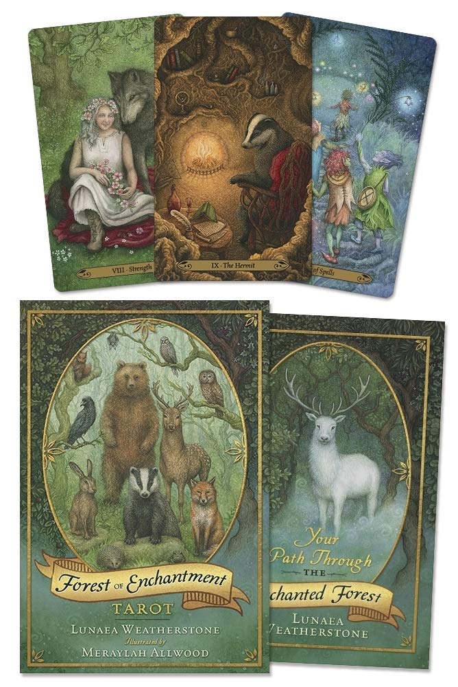 Forest of Enchantment Tarot, Boxed Set - Kort med Bok