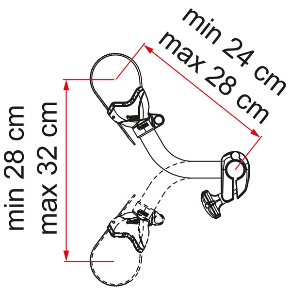 Fiamma Carry-Bike, Bike-Block Pro S 2, för tredje cykeln. Svart