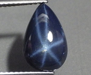 Zafiro estrella azul natural en forma de gota inusual de 4,22 ct - 2