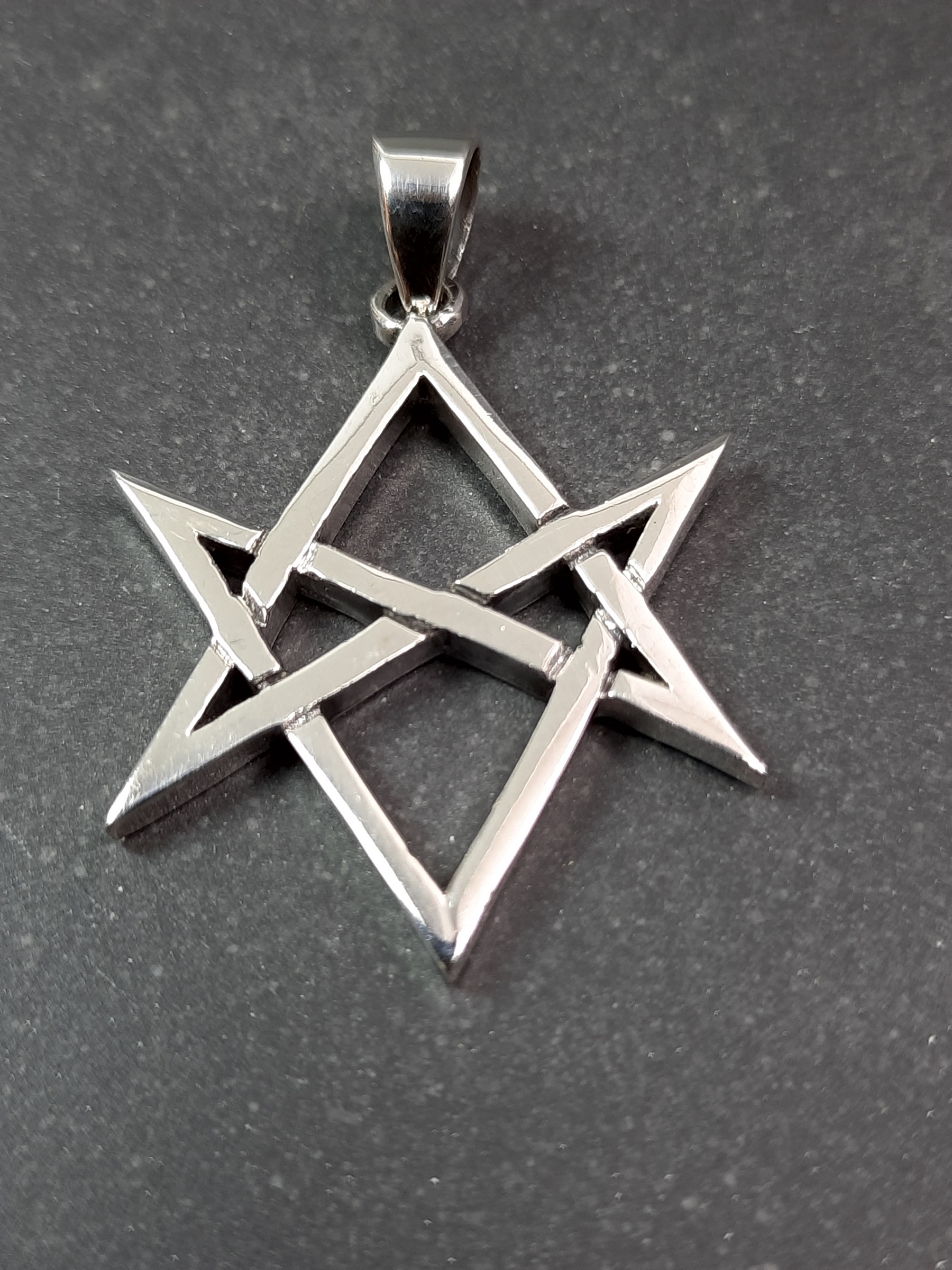 Unicursal hexagram  hängen i silver