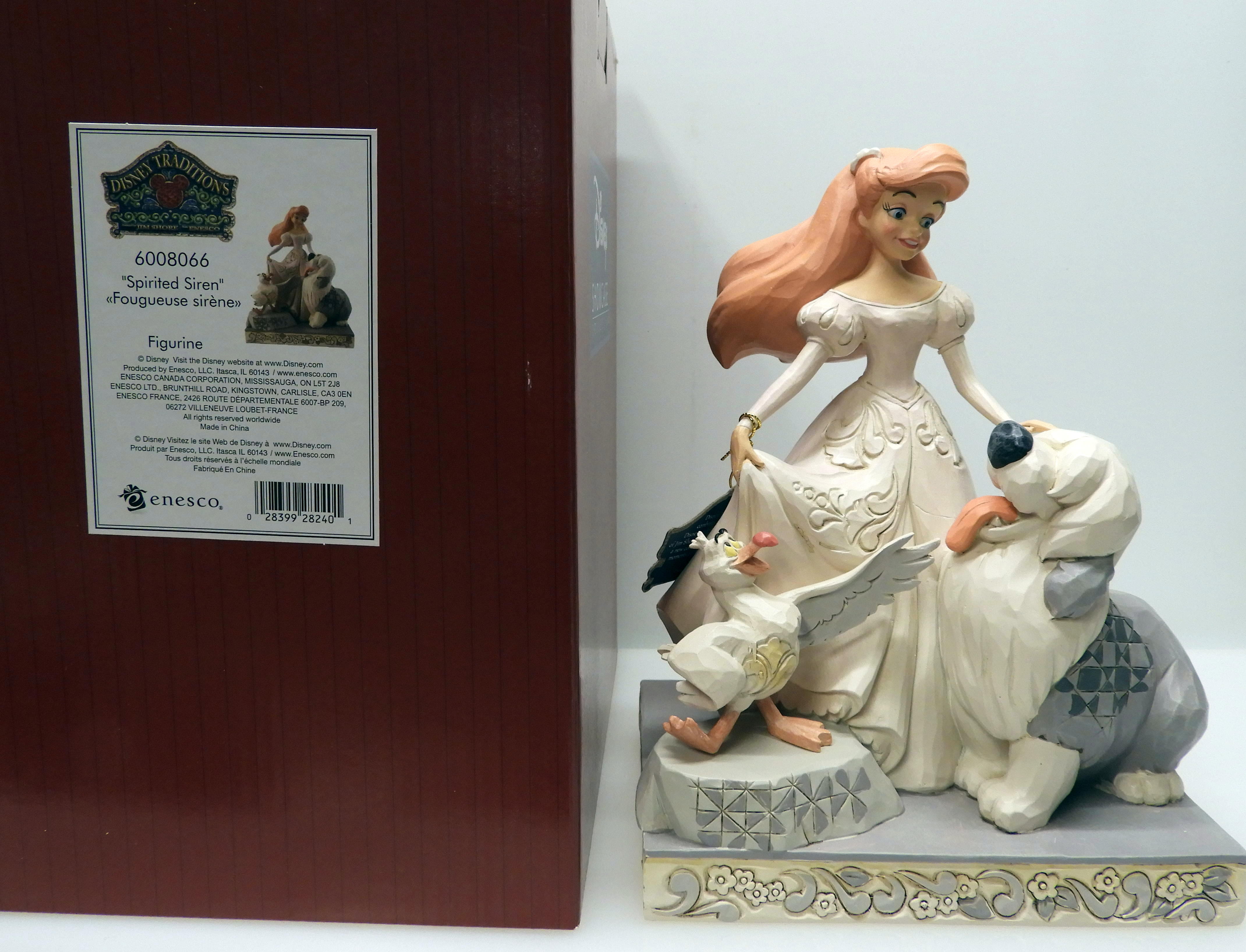 Disney traditioner Spirited Siren -White Woodland Ariel Figurine  - 2