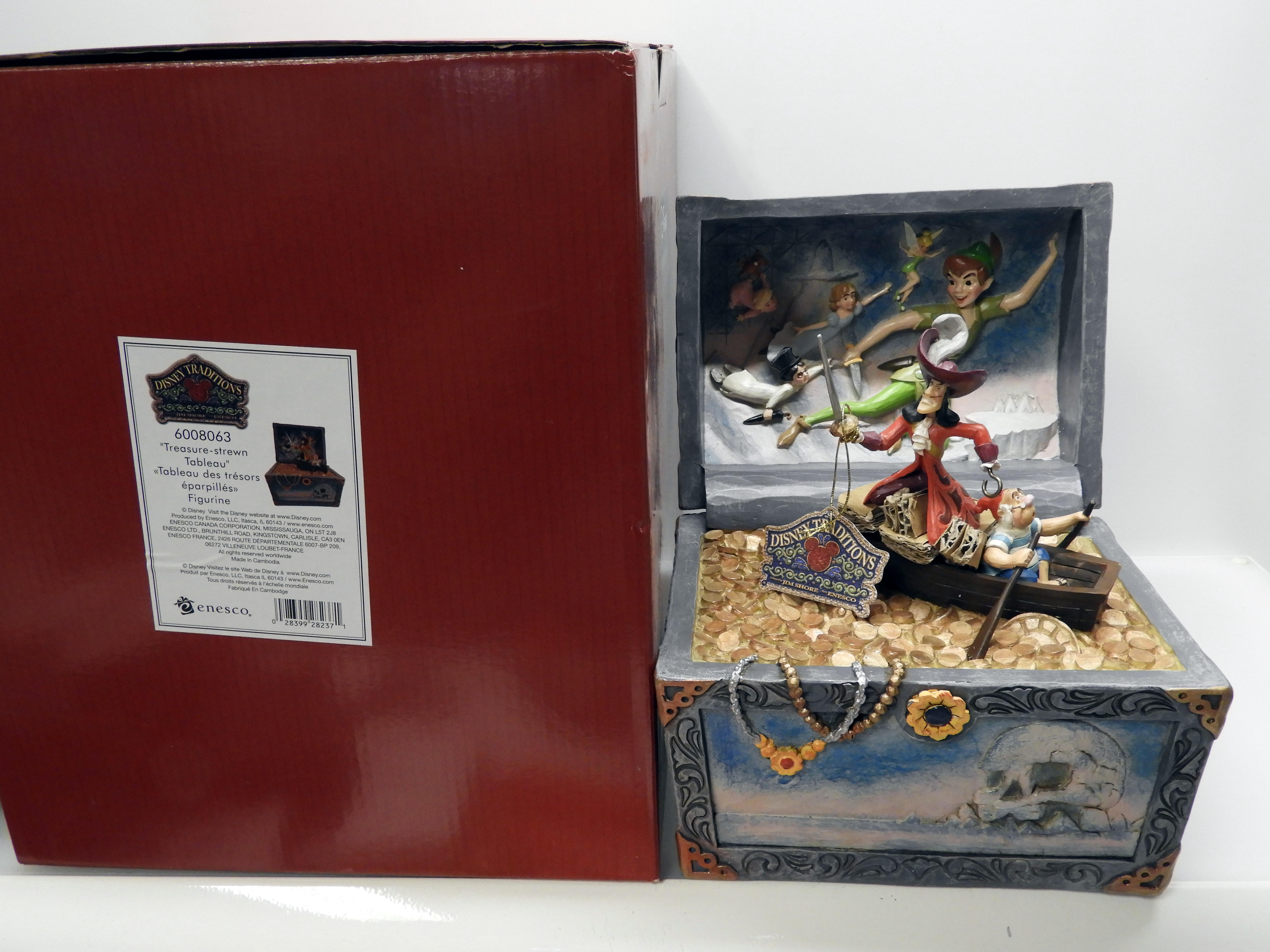 Disney Traditioner Skatt beströdd Tableau - Peter Pan Flygande Scen Figurin - 2