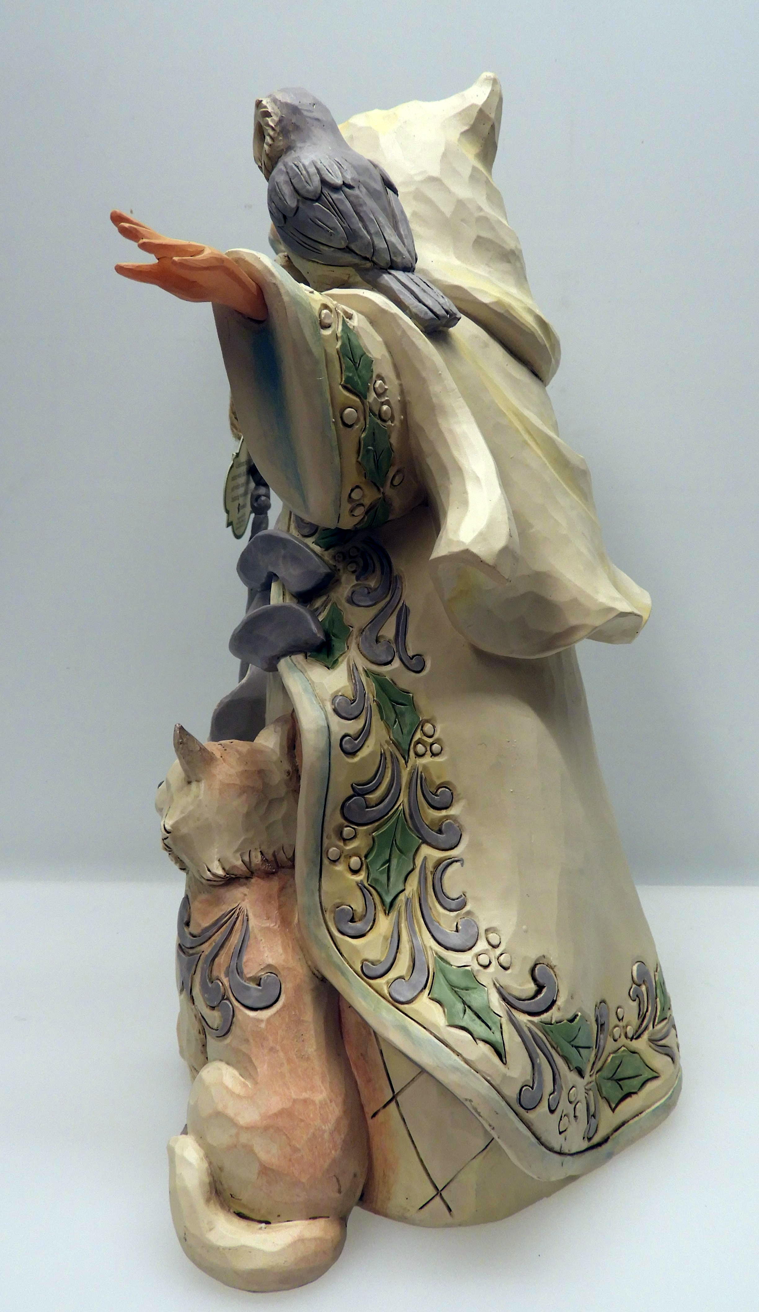 Jim Shore Vit Skogstomte med cane owl 4053686 - 3