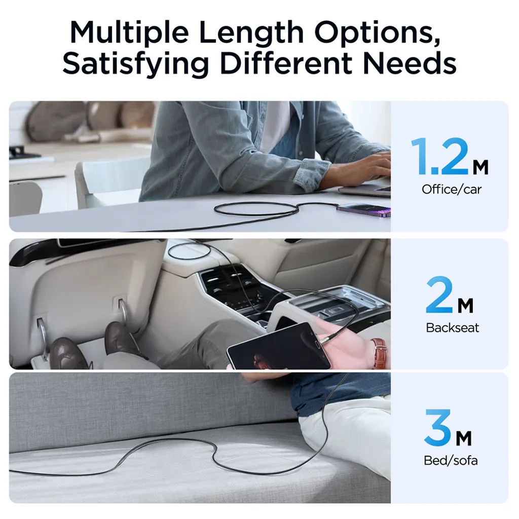 Sign USB-C till USB-C-kabel Snabbladdning 100W, 5A, 1,2m - Svart - 2