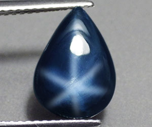 3,67 ct inusual increíblemente hermoso zafiro estrella azul natural