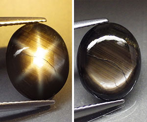 Zafiro estrella natural genuino raro de lujo grande de 4,79 quilates - 2