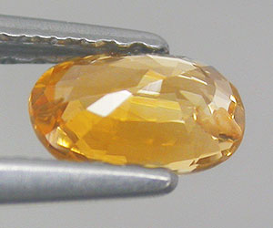 Piedra preciosa de zafiro amarillo natural auténtico de 0,53 quilates increíblemente hermosa - 2
