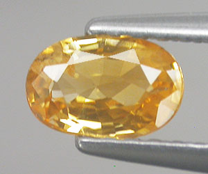 Piedra preciosa de zafiro amarillo natural auténtico de 0,53 quilates increíblemente hermosa - 3