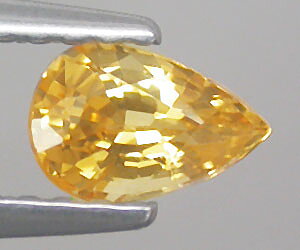 0.52 ct Lyxig gnistrande vacker äkta naturlig gul safir ädelsten