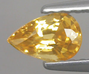0.52 ct Lyxig gnistrande vacker äkta naturlig gul safir ädelsten - 3