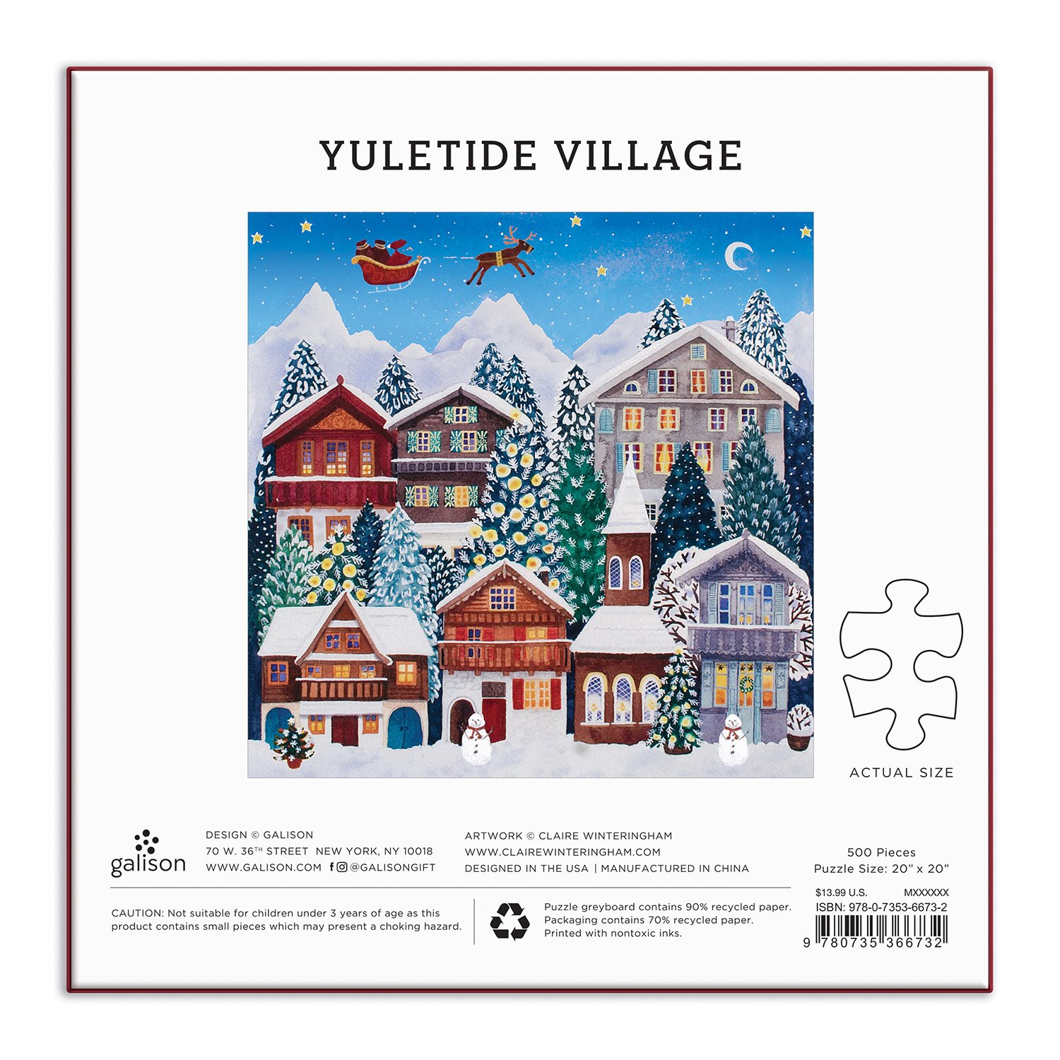 Yuletide Village 500 Piece Jigsaw Puzzle - 4