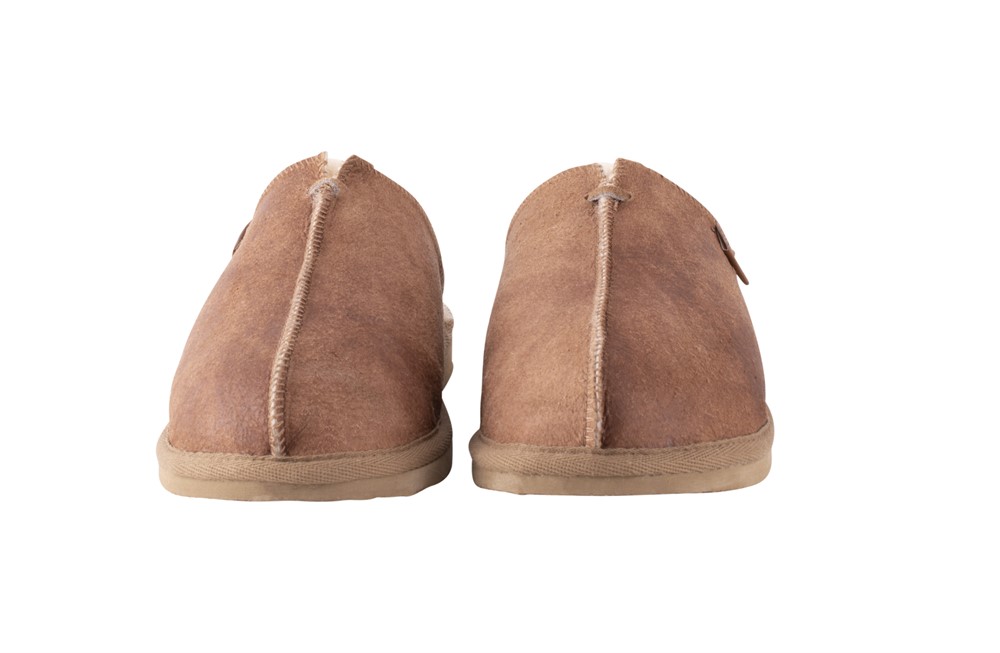 Fårskinns toffel Hugo i Antique Cognac - 2