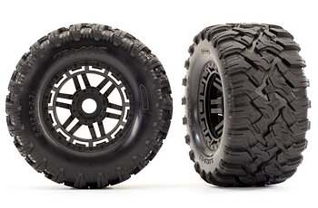Traxxas Tires & Wheels Maxx/Black (17mm) 2,8" TSM (2)