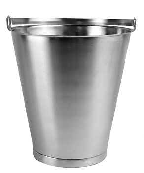 Bucket, 15 L, stainless steel