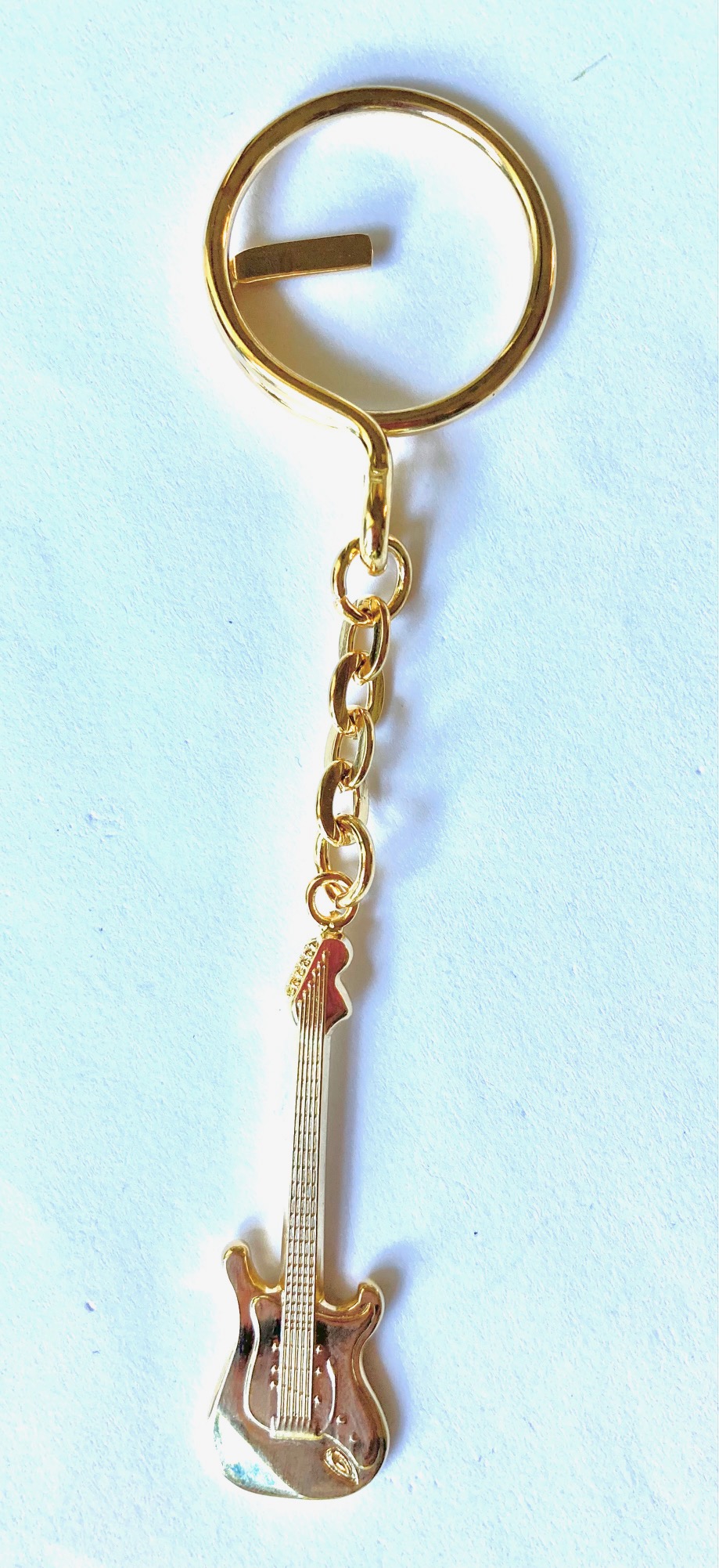 Nyckelring Guld Elgitarr