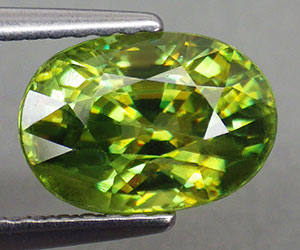 Piedra preciosa de esfena genuina (titanita) increíblemente hermosa y rara de 2,46 ct - 2