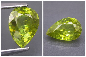 Esfena natural genuina rara de lujo de 1,05 ct (titanita)