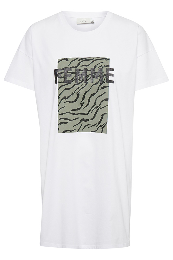 Kaffe - Ziama Long T-shirt Optical White - 5