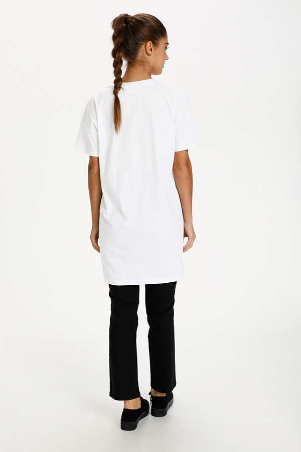 Kaffe - Ziama Long T-shirt Optical White - 4