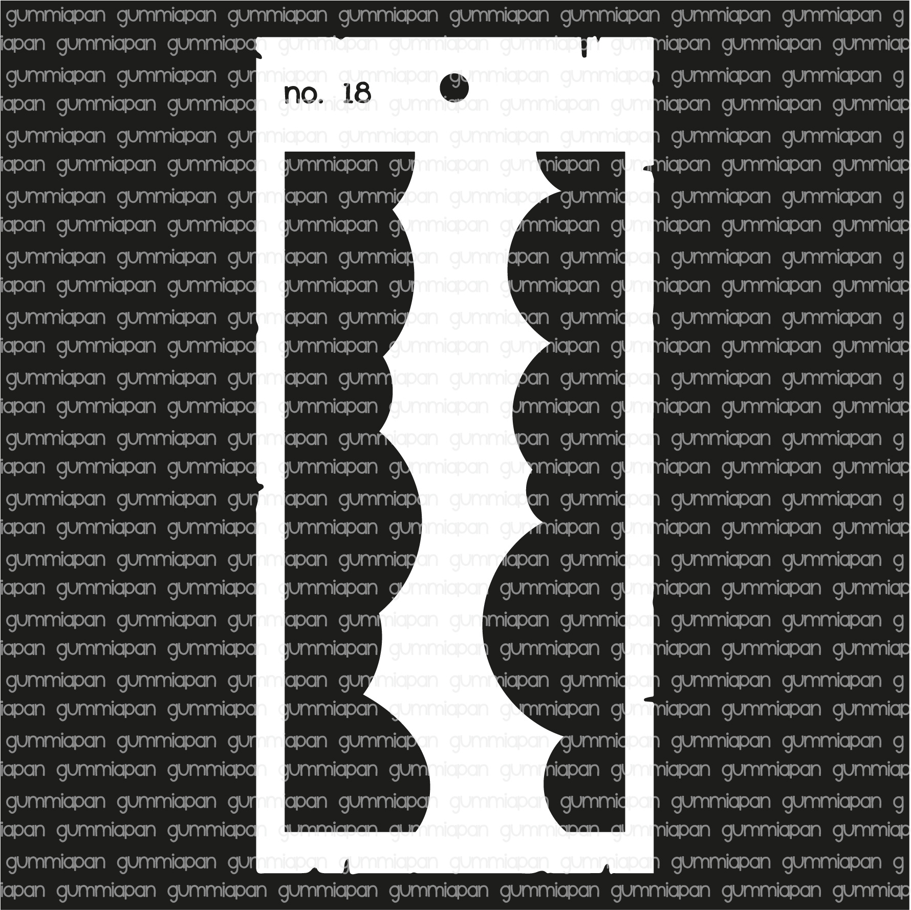 Gummiapan stencil No. 18