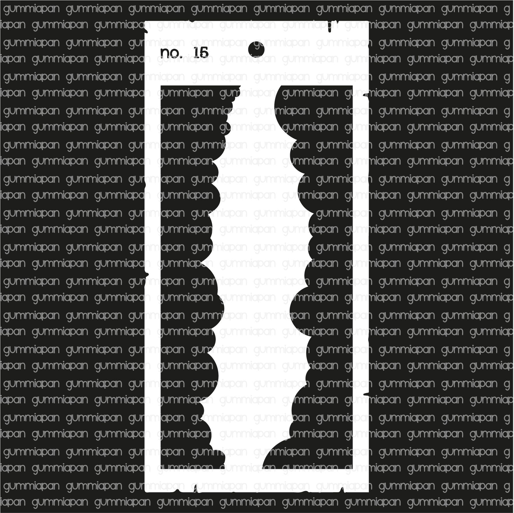 Gummiapan stencil No. 15