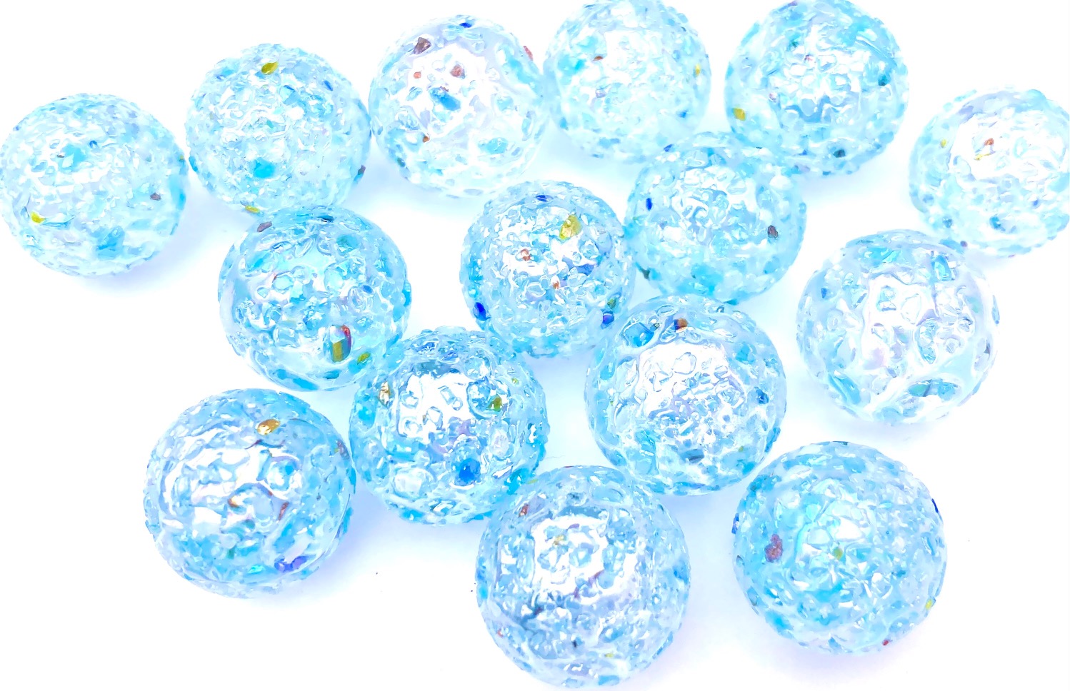 Spelkula Glitter Turkos 22 mm