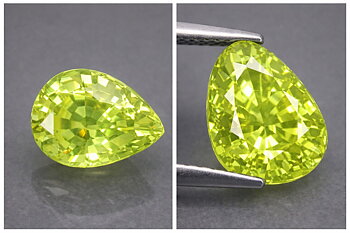 Esfena genuina hermosa y espumosa de lujo de 1,07 ct (titanita)