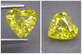 Piedra preciosa de esfena natural genuina rara de 0,90 ct