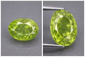 Piedra preciosa de esfena (titanita) natural genuina y rara de 0,87 ct