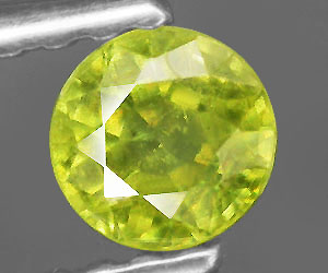 Piedra preciosa de esfena natural genuina (titanita) redonda rara de 4 mm - 4