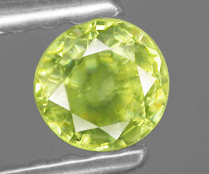 Piedra preciosa de esfena natural genuina (titanita) redonda rara de 3,7 mm - 4