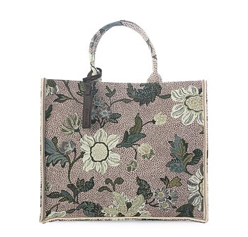 SHOPPER DUSTY PINK FLOWER LINEN CEANNIS