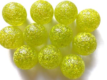 Spelkula Glitter Gulgrön 22 mm