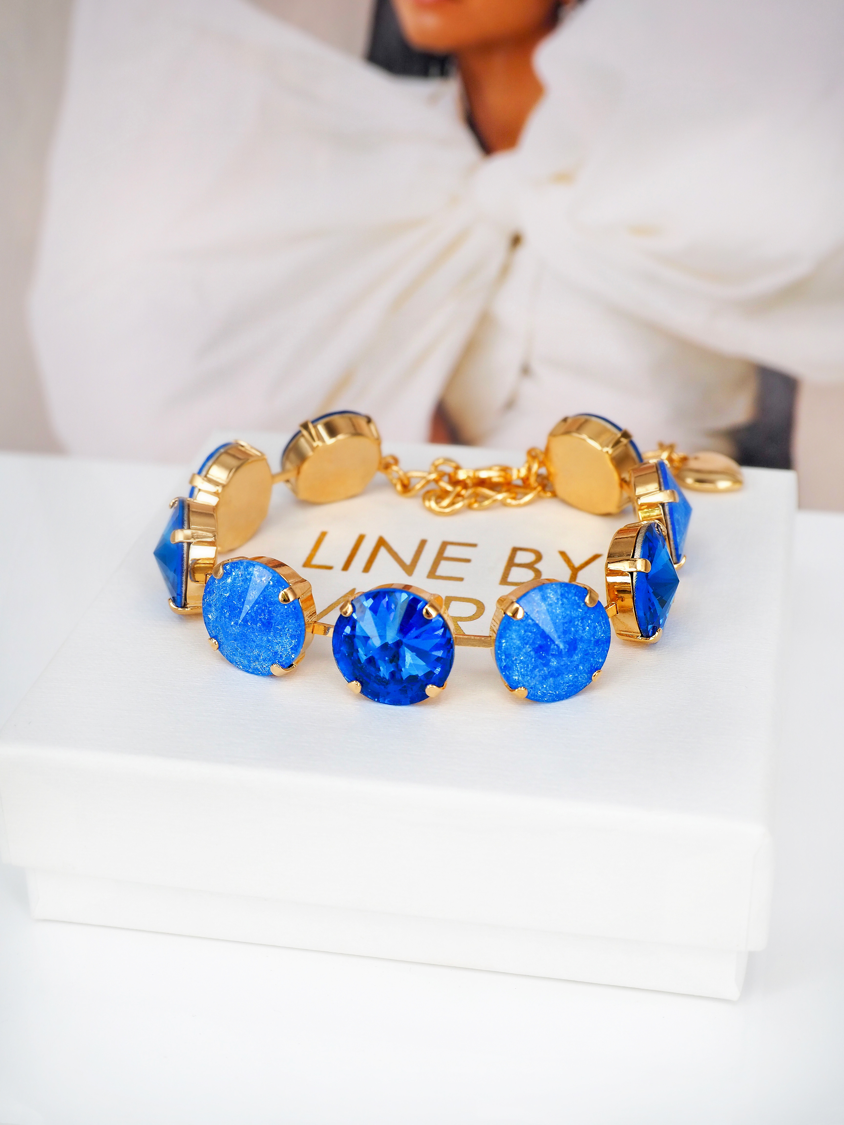 Armband Angelina Sapphire combo Gold