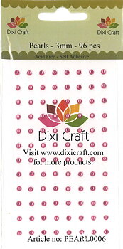 Dixi craft Halvpärlor 3 mm 96 st - Rosa