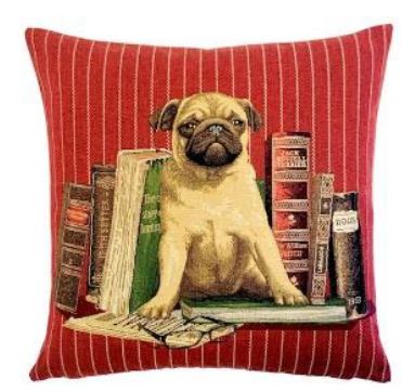 Pug & Books Red