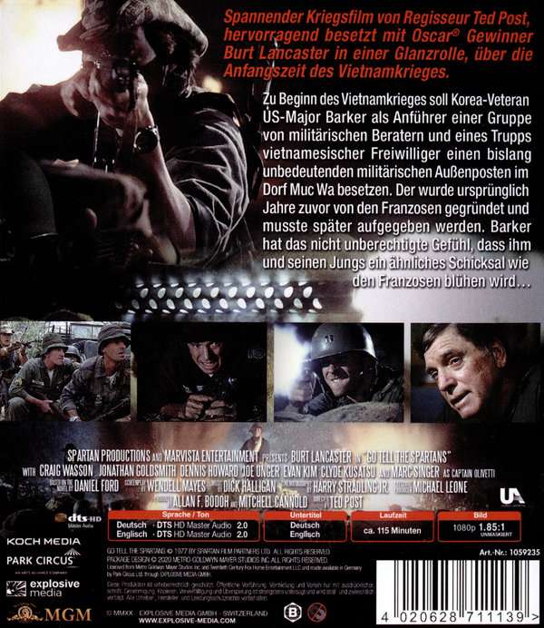 Go Tell the Spartans (ej svensk text) (Blu-ray) - 2