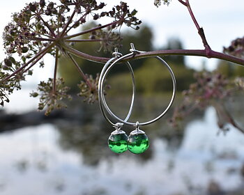 SVALÖ FIR TREE - green earrings 25 mm
