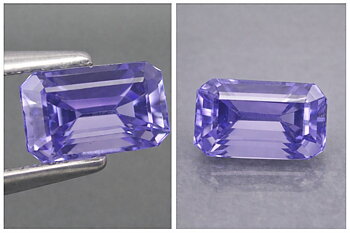 Piedra preciosa de tanzanita genuina perfecta muy rara de 1,01 ct