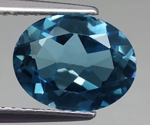 Piedra preciosa de topacio azul Londres natural genuina de lujo de 2,38 quilates