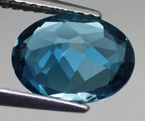 Piedra preciosa de topacio azul Londres natural genuina de lujo de 2,38 quilates - 2