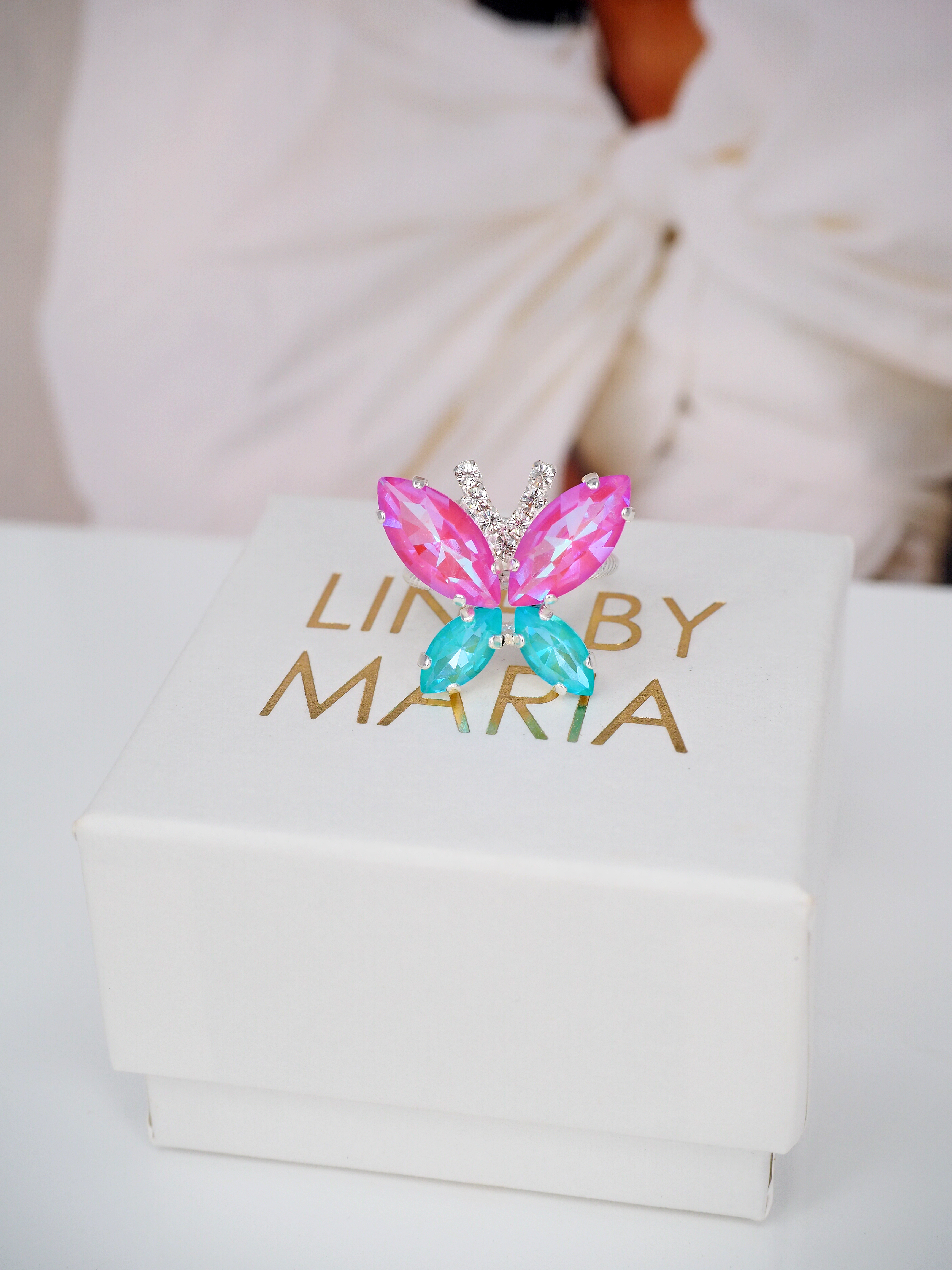 Ring Butterfly Summer combo Silver