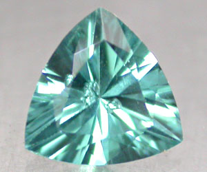 Piedra preciosa de turmalina Elbite Paraiba natural genuina Trilliant de 4,9 mm - 3